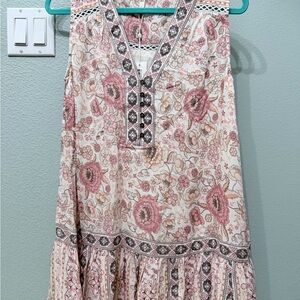 Spell Pink and Cream Floral Maxi Dress